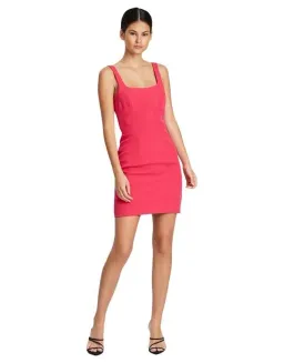 By Johnny Bust Panelled Mini Dress in Deep Pink Size 8 for rent on The Volte - image 1