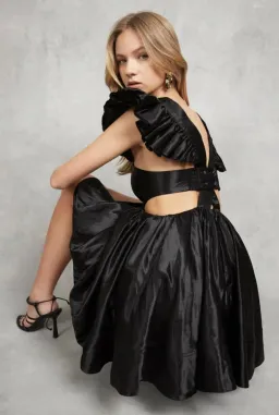 Aje Gazelle Mini Dress Black Size 16 for rent on The Volte - image 3