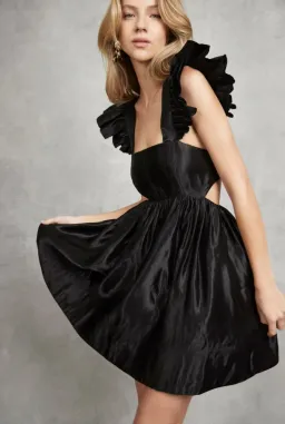 Aje Gazelle Mini Dress Black Size 16 for rent on The Volte - image 2