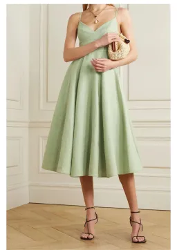Zimmermann Ballerina Picnic Midi Dress Sage Size 0P / AU 6 for rent on The Volte - image 1