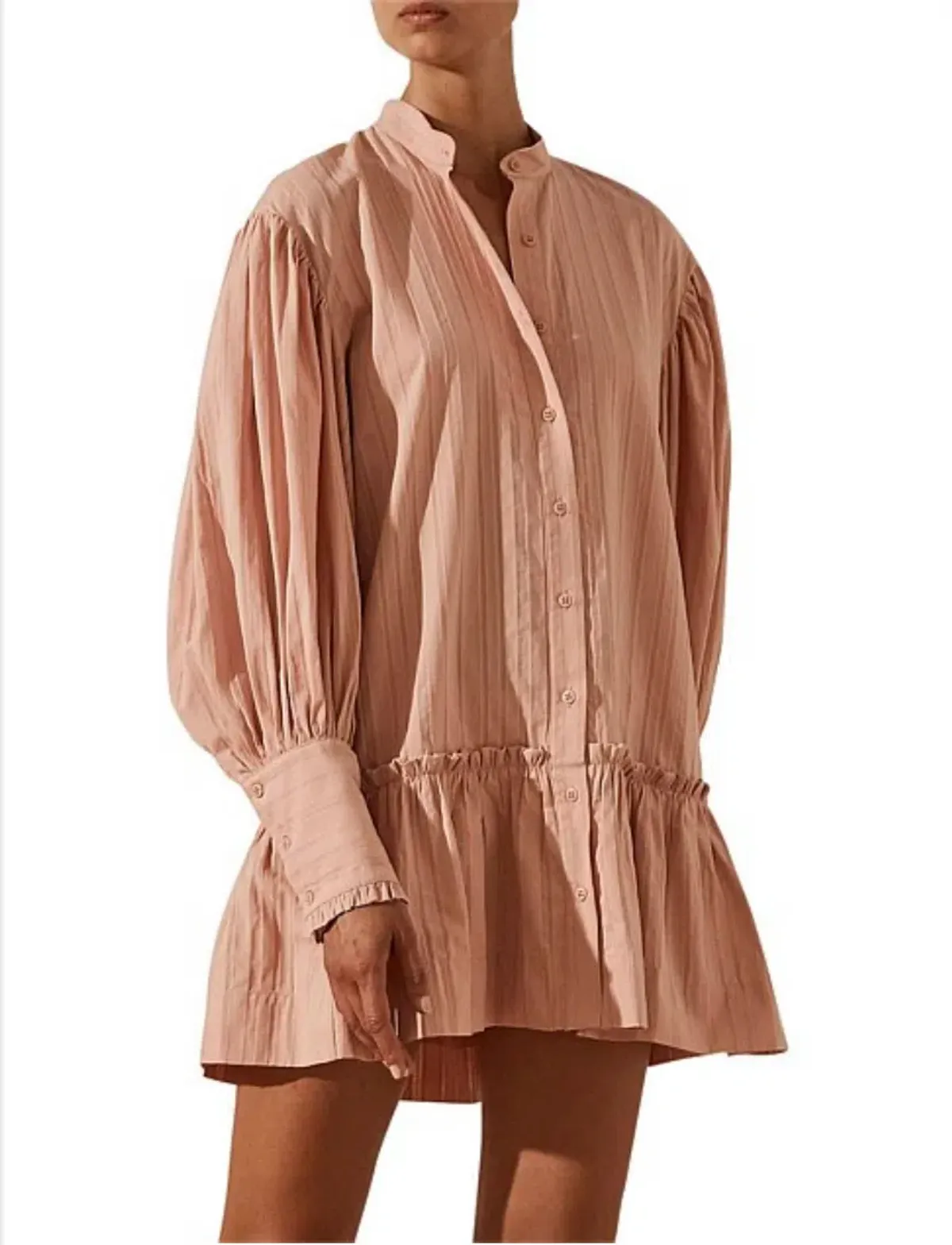 Shona Joy Ella Balloon Sleeve Mini Dress Pink Size 8 - Image 2