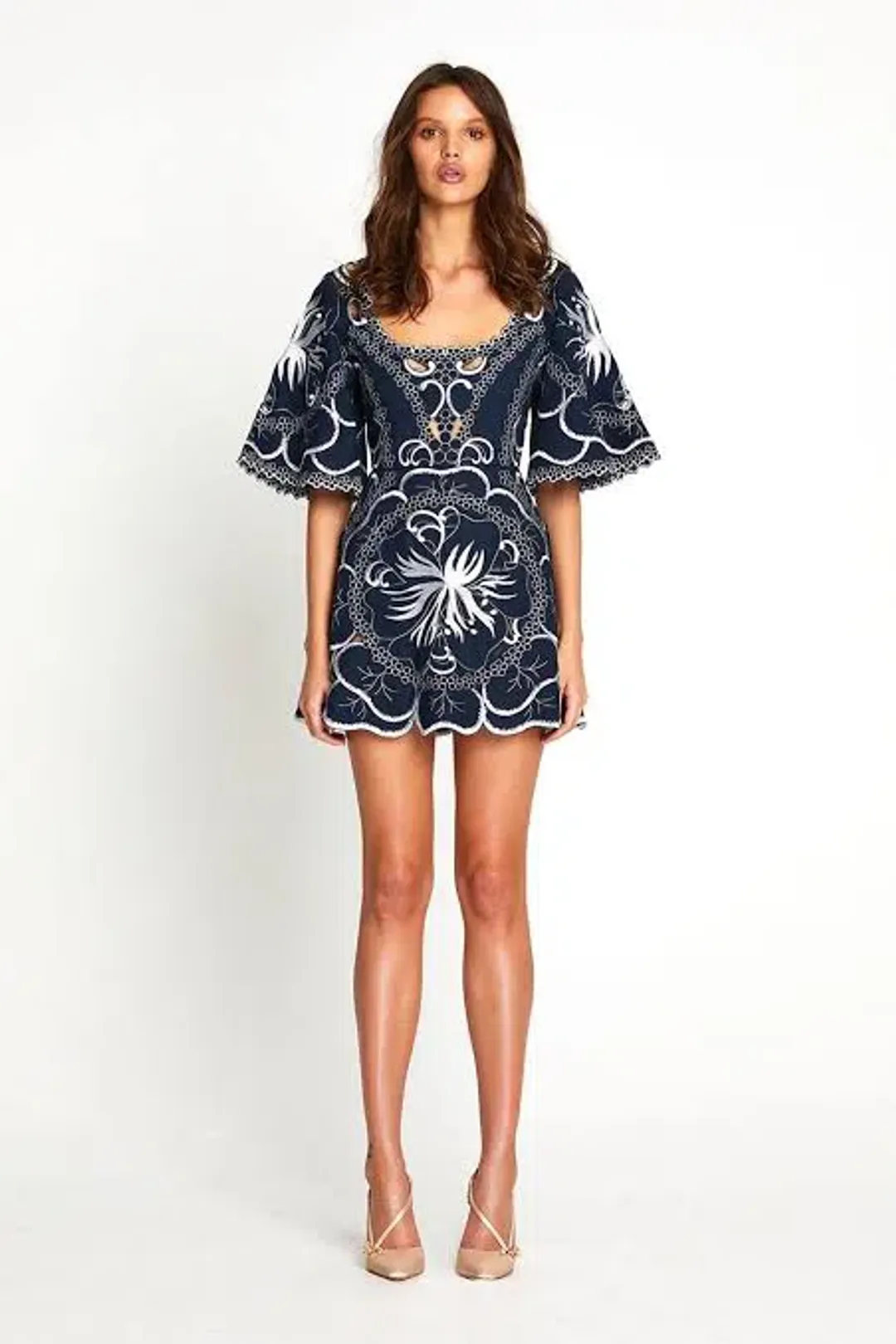 Alice McCall Dissolving Hearts Mini Dress Navy Size 10 for rent on The Volte - main image