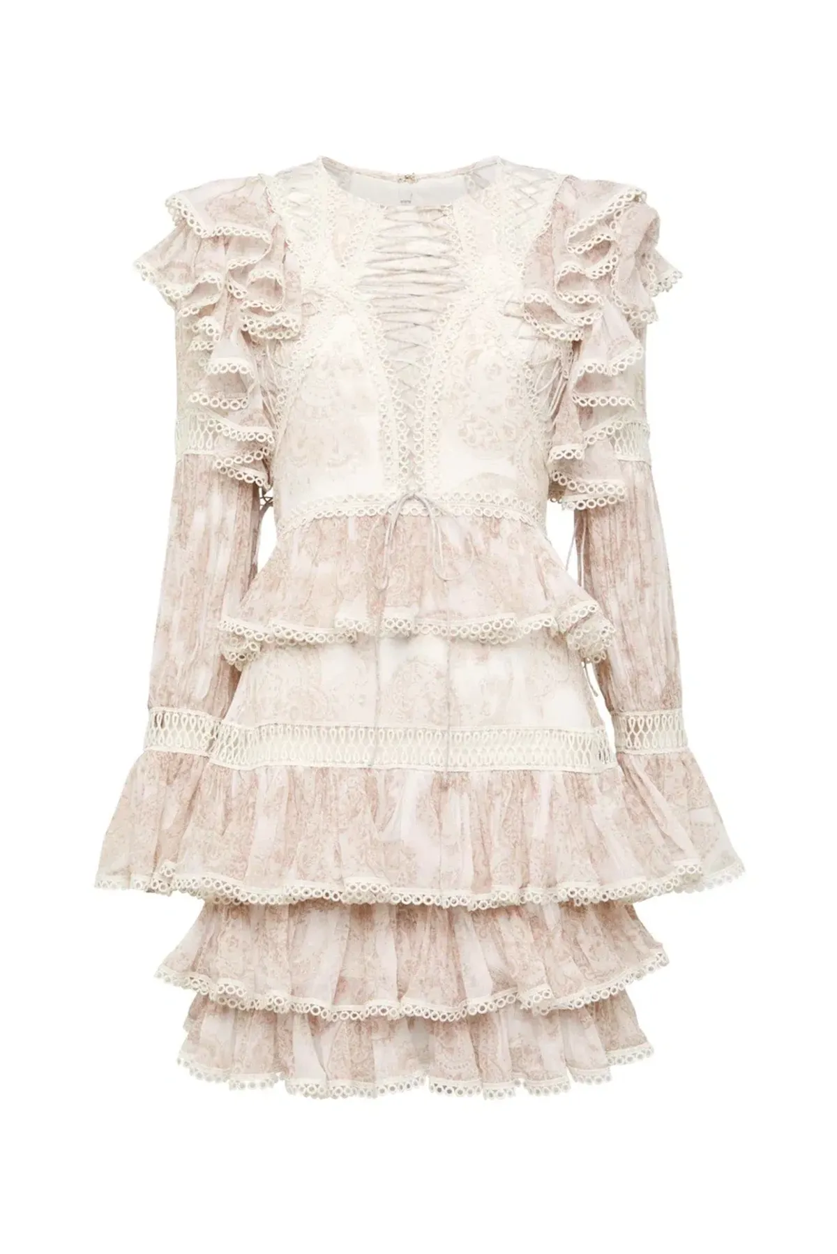 Thurley Papilio Mini Dress Dusty Pink Size 10 - Image 4
