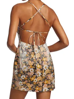 Rumer the Label Paloma Mini Dress Print Size 8 for rent on The Volte - image 3
