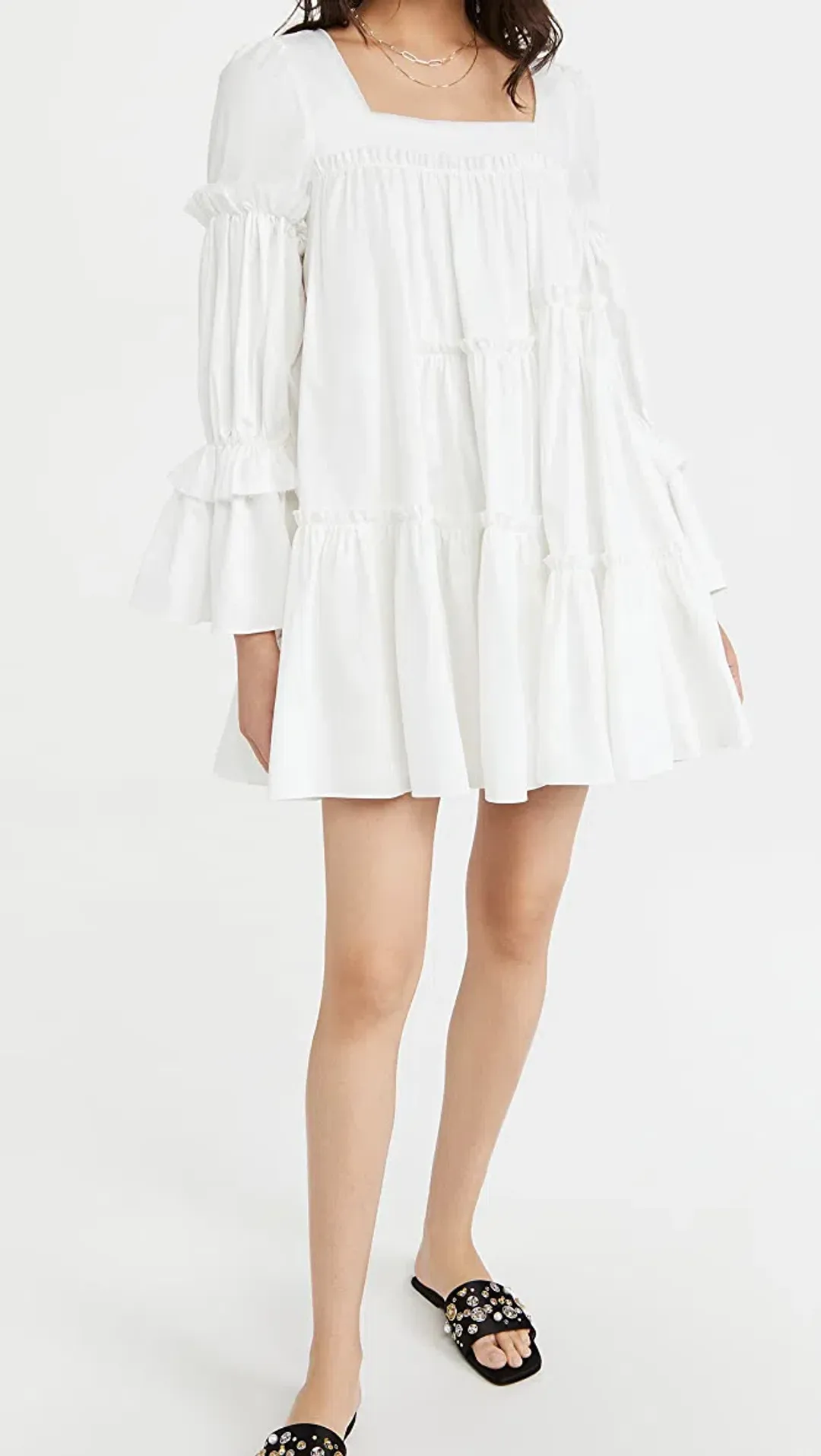 Aje L’espirit Mini Dress White Size 10 for rent on The Volte - main image