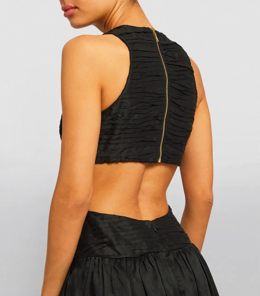 Aje Introspect Cut Out Midi Dress Black Size 8 for rent on The Volte - main image