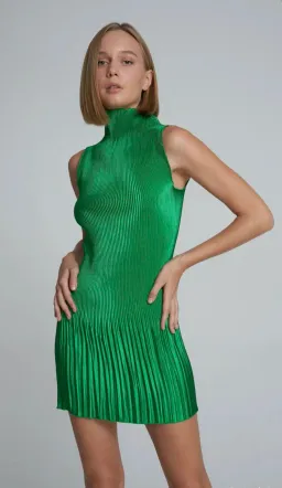Lidee Soiree Moss Mini Dress Green Size 8 for rent on The Volte - image 2
