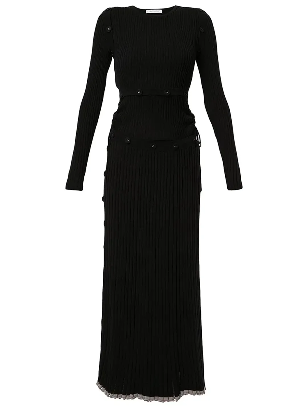 Christopher Esber Deconstructed Long Sleeve Dress Black Size 8 for rent on The Volte - main image