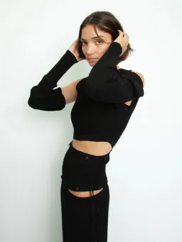 Christopher Esber Deconstructed Long Sleeve Dress Black Size 8 for rent on The Volte - image 10