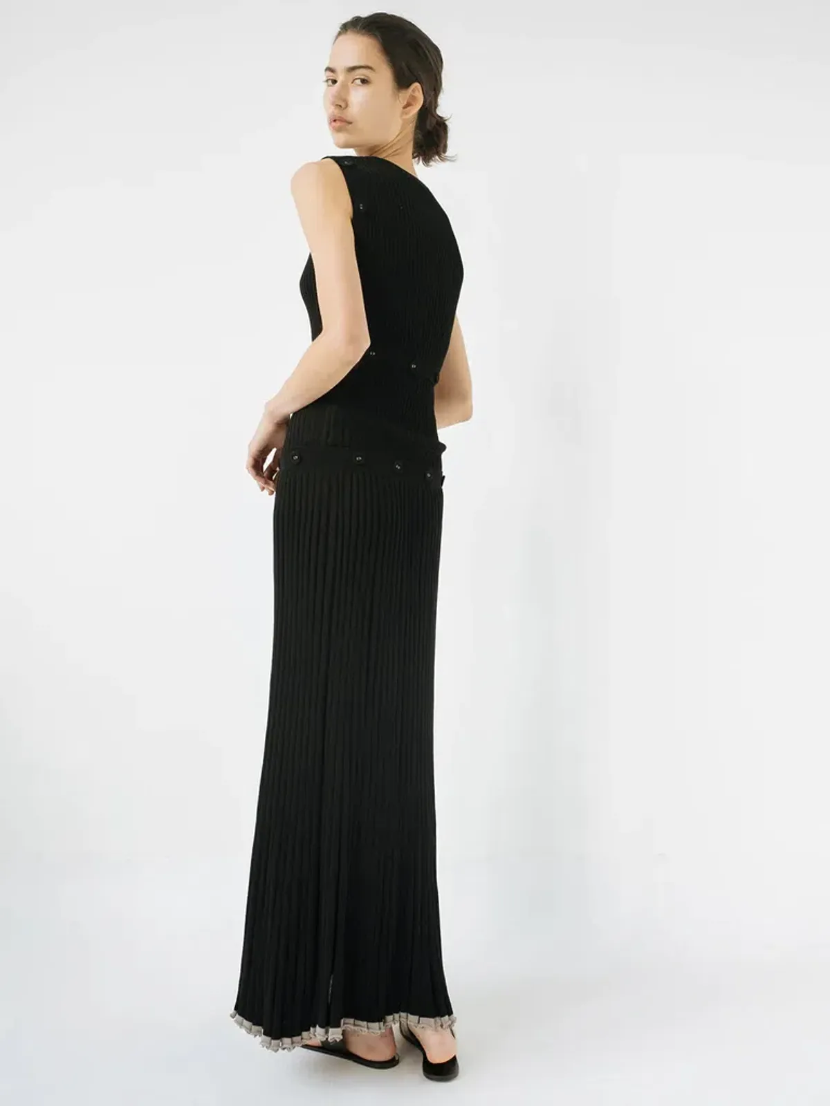 Christopher Esber Deconstructed Long Sleeve Dress Black Size 8 - Image 8