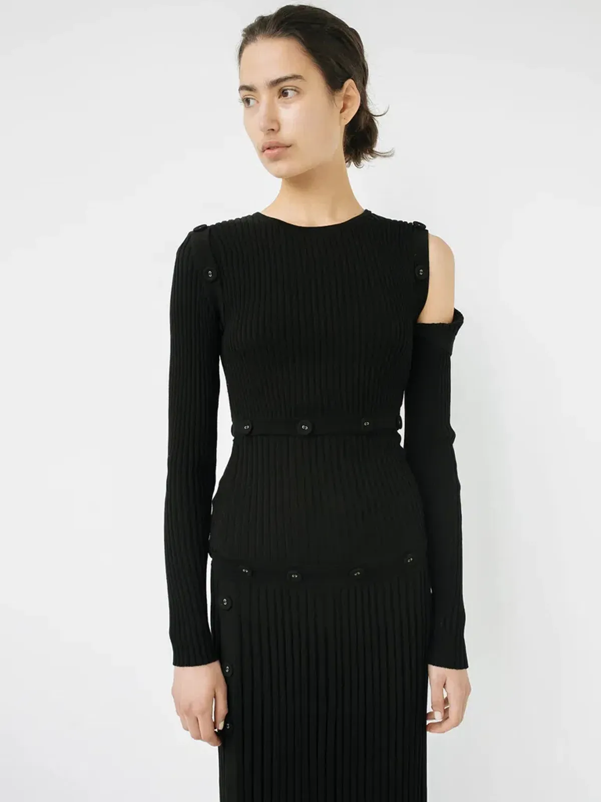Christopher Esber Deconstructed Long Sleeve Dress Black Size 8 - Image 9
