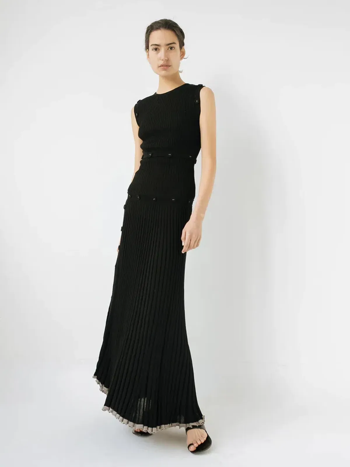 Christopher Esber Deconstructed Long Sleeve Dress Black Size 8 - Image 6