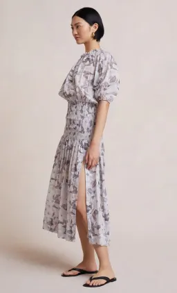 Bec & Bridge Gardenia Short Sleeve Midi Dress Purple Size 8 for rent on The Volte - image 2
