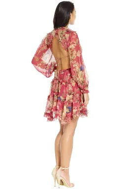 Zimmermann Melody Lace Up Mini Dress Print Size 8 for rent on The Volte - image 3
