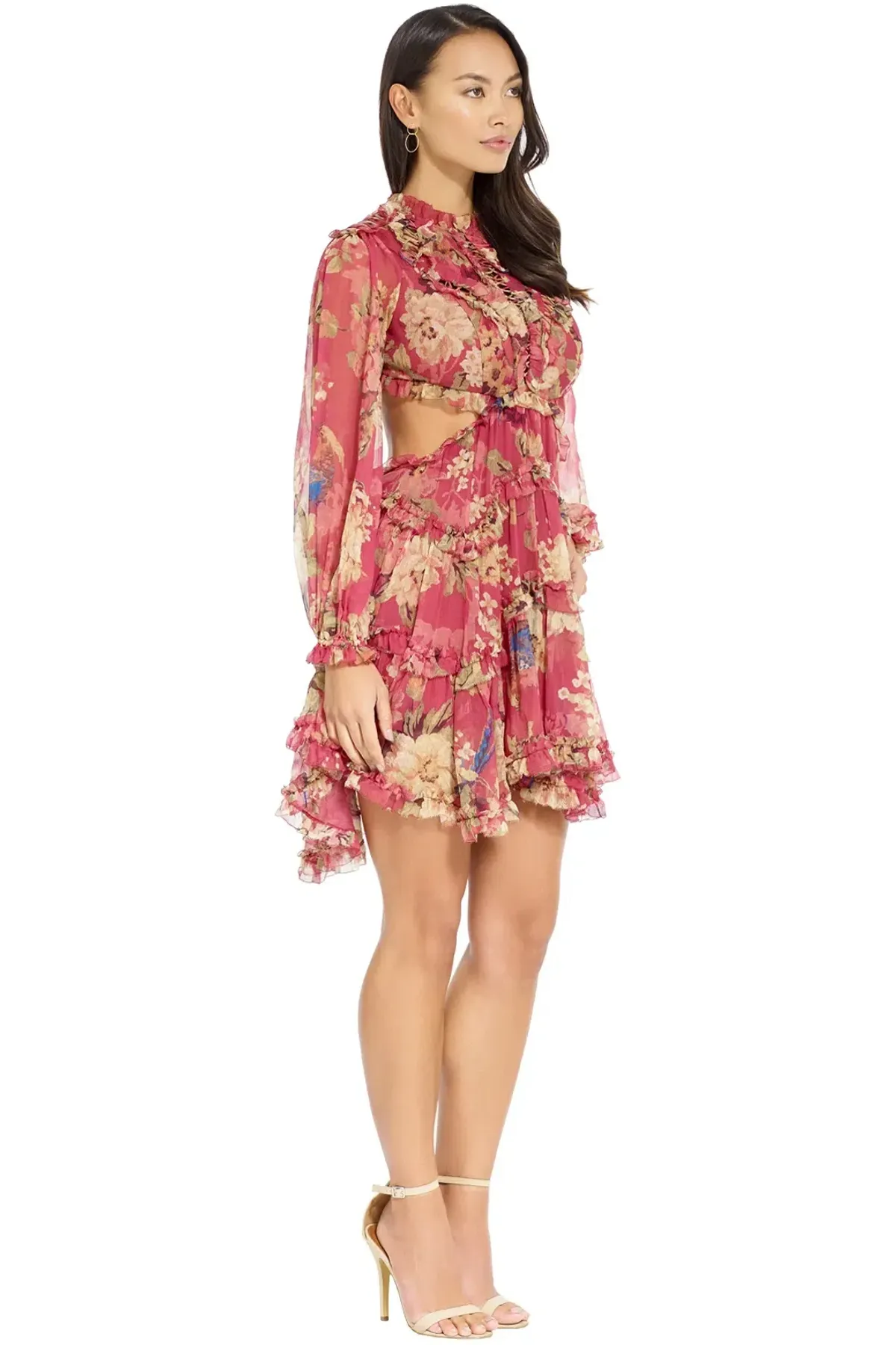 Zimmermann Melody Lace Up Mini Dress Print Size 8 - Image 2
