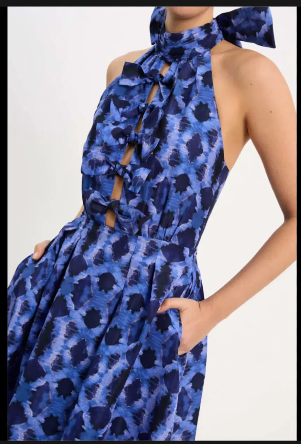 Rebecca Vallance - Shiloh Halter Midi Dress - Size 8 (fits 6 - 8) - Image 5