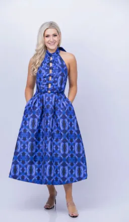 Rebecca Vallance - Shiloh Halter Midi Dress - Size 8 (fits 6 - 8) for rent on The Volte - image 2