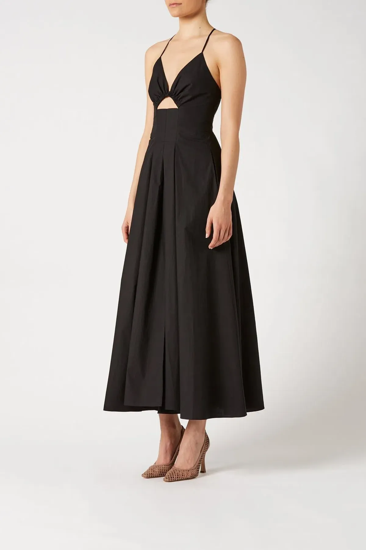 Scanlan Theodore Cotton Strappy Dress Black Size 6 - Image 4