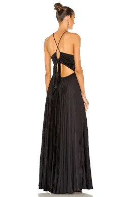 A.L.C. Aries Satin Pleated Dress Black 8 for rent on The Volte - image 3