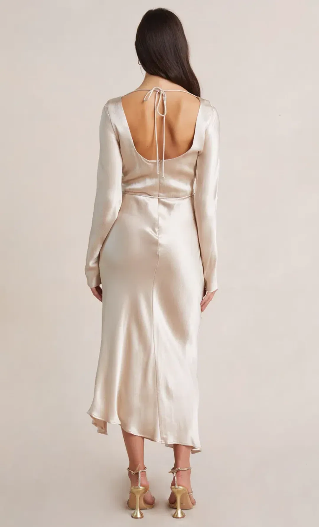 Bec & Bridge Moon Dance Long Sleeve Maxi Dress in Sand Size 6 for rent on The Volte - main image