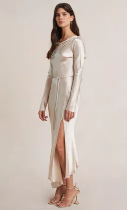Bec & Bridge Moon Dance Long Sleeve Maxi Dress in Sand Size 6 for rent on The Volte - image 2