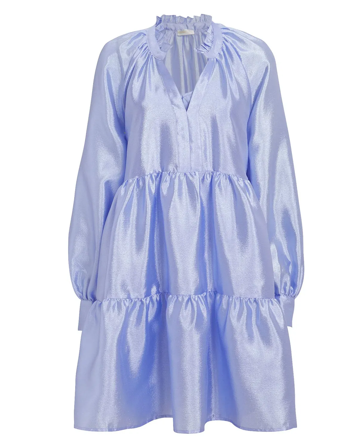 Stine Goya Jasmine Tiered Long-sleeve Shift Dress In Light Blue Size 12 - Image 2