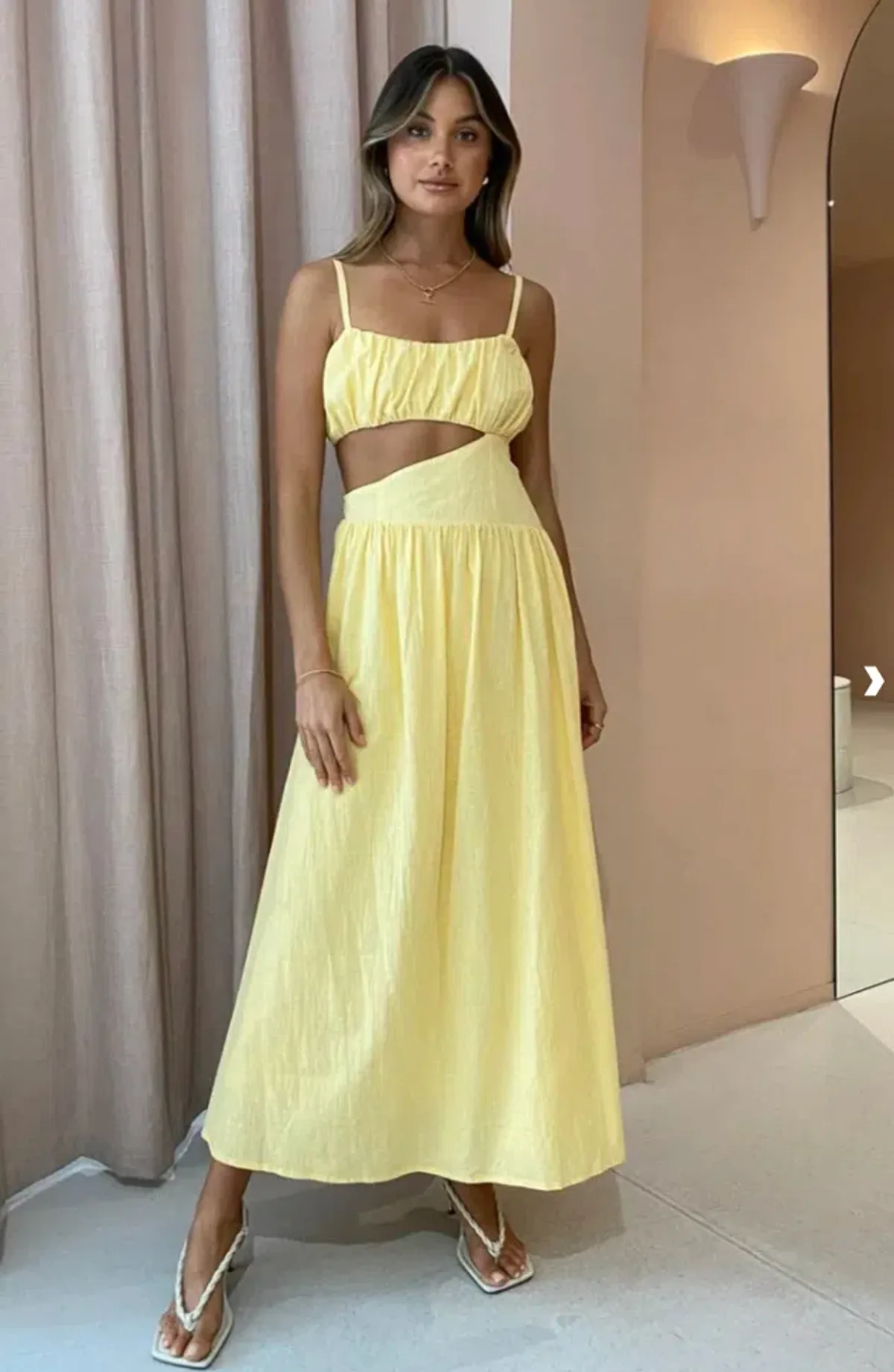 By Nicola Romantica Maxi Dress Yellow Size 8 - Image 1