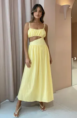 By Nicola Romantica Maxi Dress Yellow Size 8 for rent on The Volte - image 1