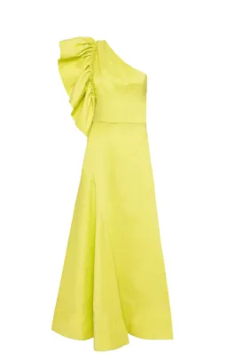 Aje Bonjour Asymmetric Midi Dress Green Size 8 for rent on The Volte - image 3