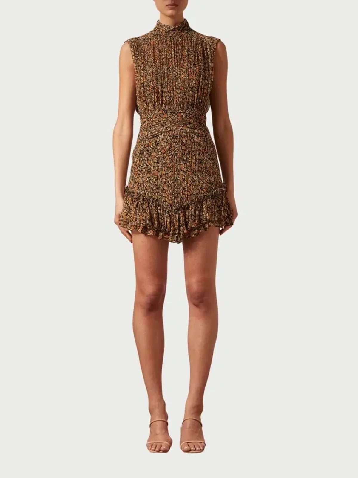 Shona Joy Paloma Sleeveless Mini Dress Print Size 8 for rent on The Volte - main image