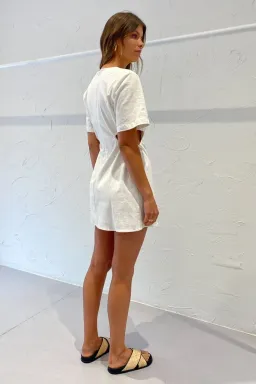 Third Form Pressed Flowers Draw Side Tee Dress White Size 12 for rent on The Volte - image 1