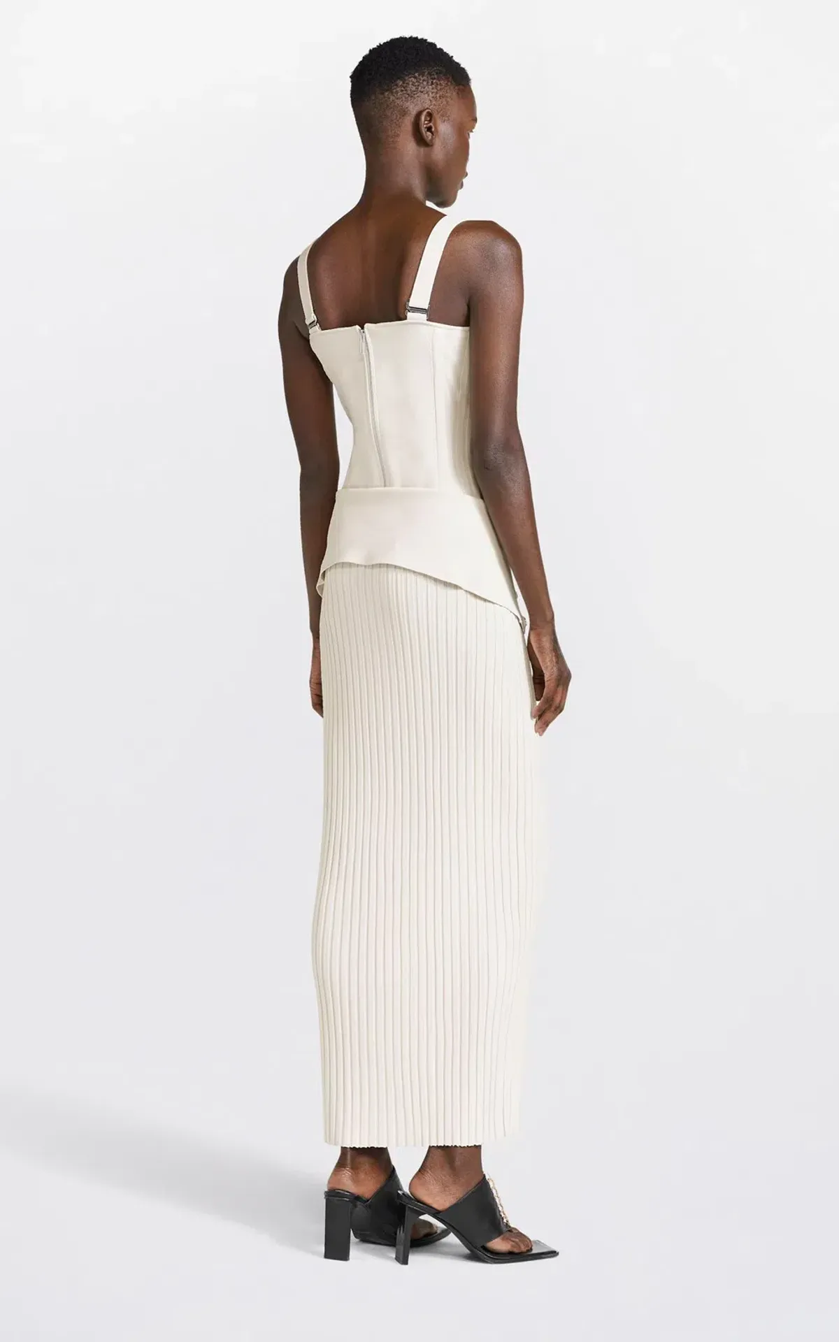 Dion Lee Lace Up Eyelet Skirt and Top Set Beige Size 6 - Image 5