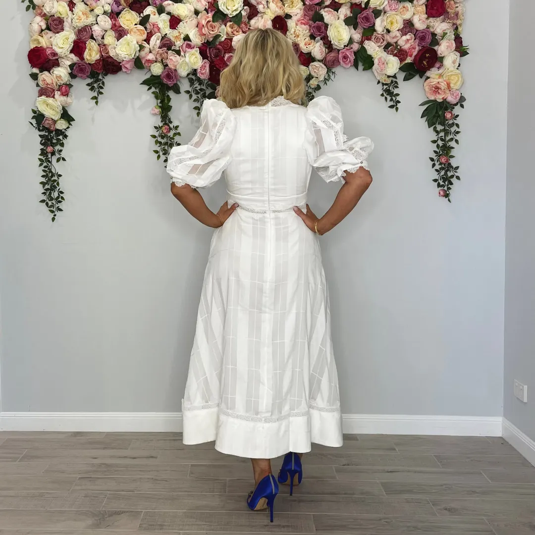 Acler Grampian Dress White Size 10 for rent on The Volte - main image