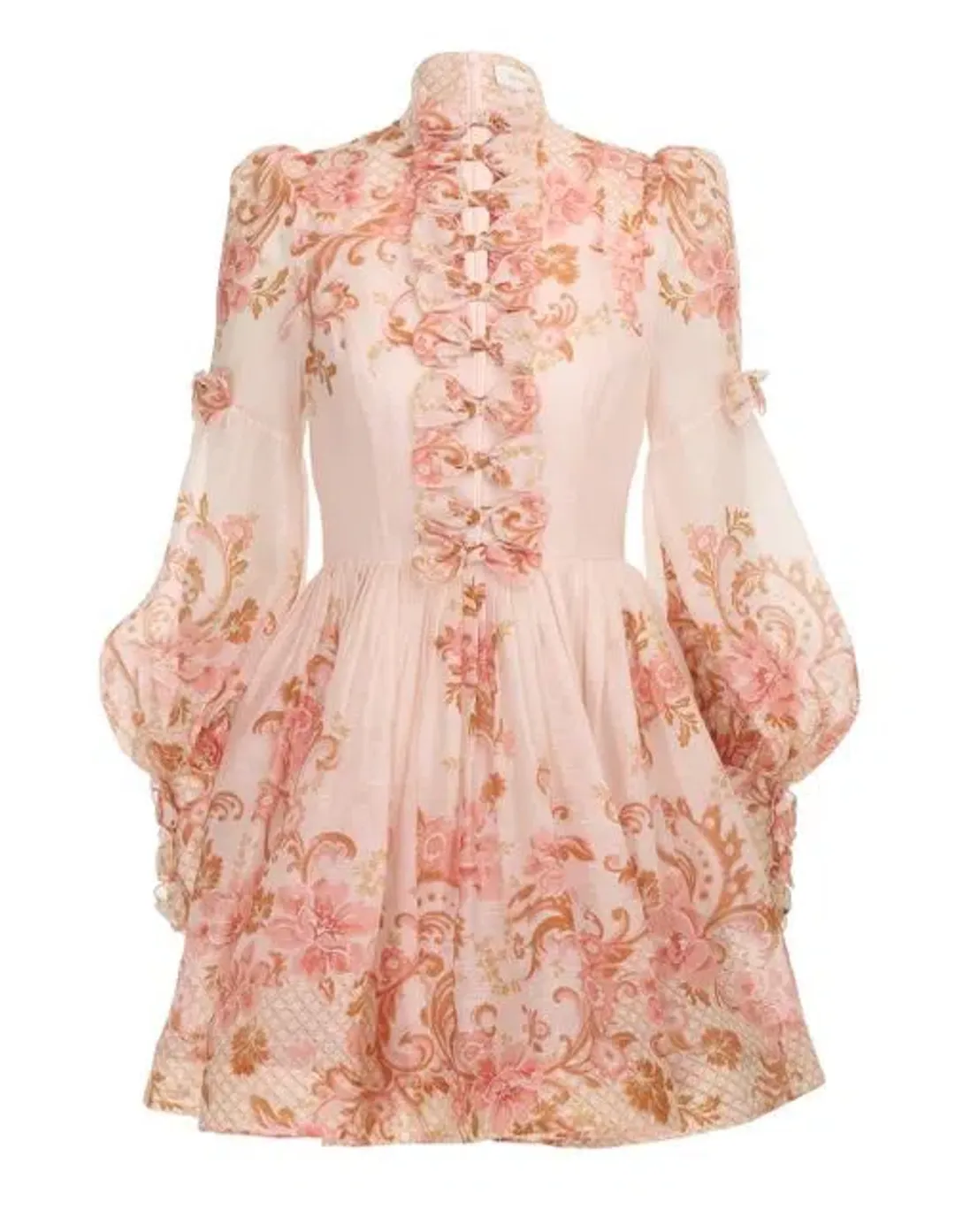 Zimmermann Postcard Bow Dress Pink Size 1/AU 10 for rent on The Volte - main image