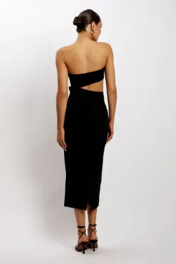 Meshki Diana Cut Out Black Maxi Dress Black Size 6 for rent on The Volte - image 2