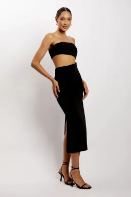 Meshki Diana Cut Out Black Maxi Dress Black Size 6 for rent on The Volte - image 1