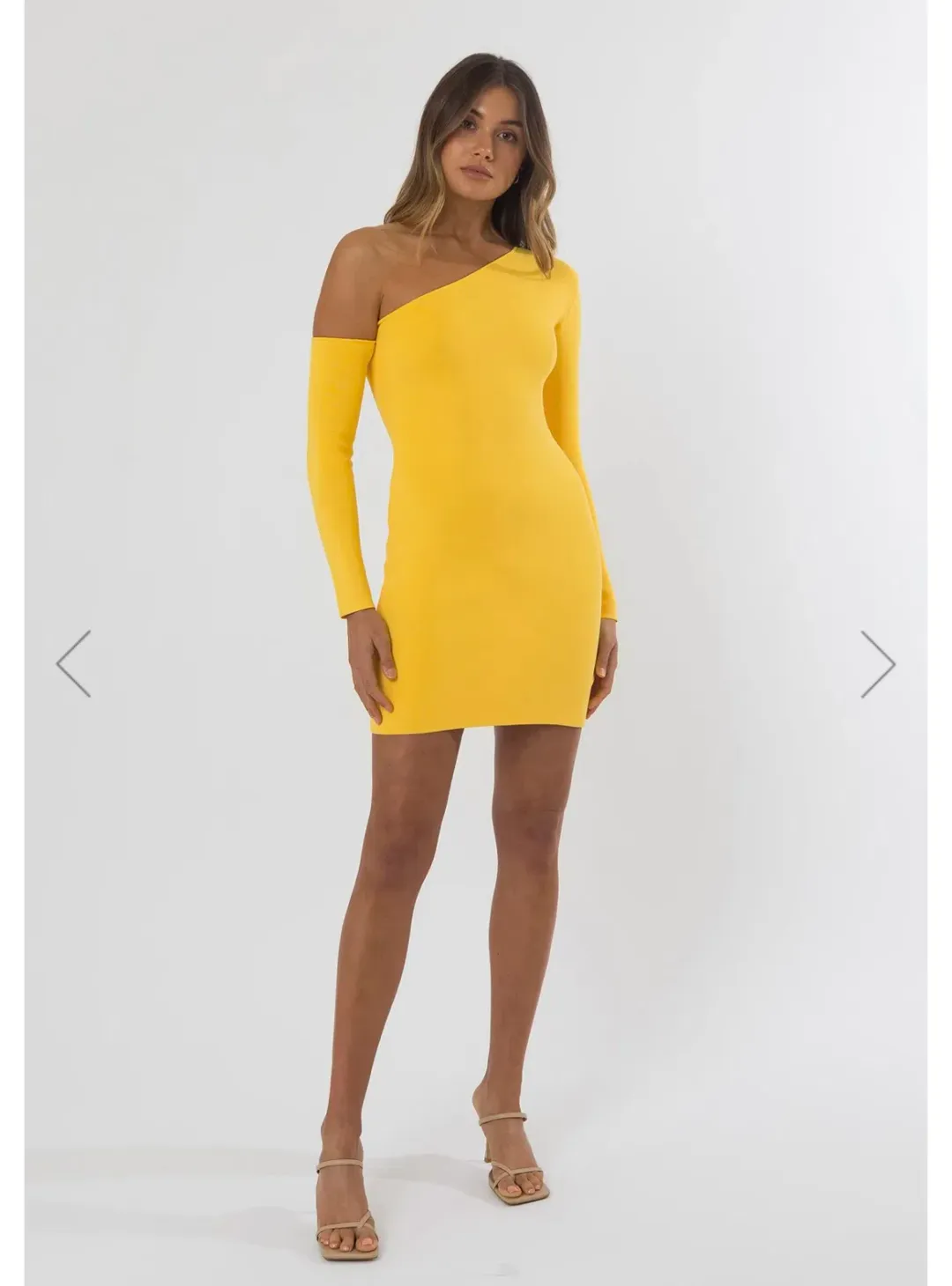 San Sloane Erika Dress Mango Yellow Size 6 for rent on The Volte - main image