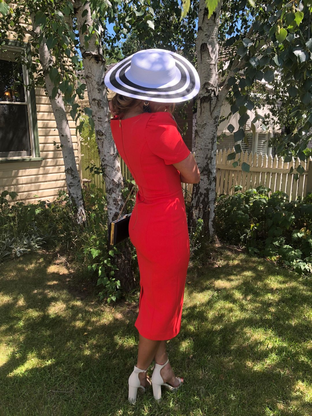 Rebecca Vallance L'amour Midi Dress Red Size 8 for rent on The Volte - main image