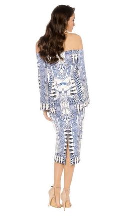 Thurley Wedgewood Print Bonded Dress for rent on The Volte - image 3