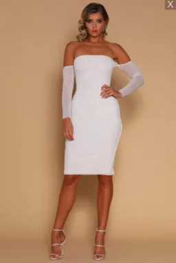 Meshki Jamena Midi Dress White Size 8 for rent on The Volte - image 1