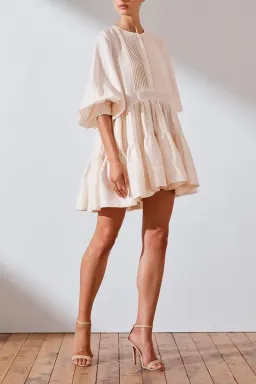 Shona Joy Soveye Tuxedo Shirt Dress Ecru Cream Size 8 for rent on The Volte - image 4