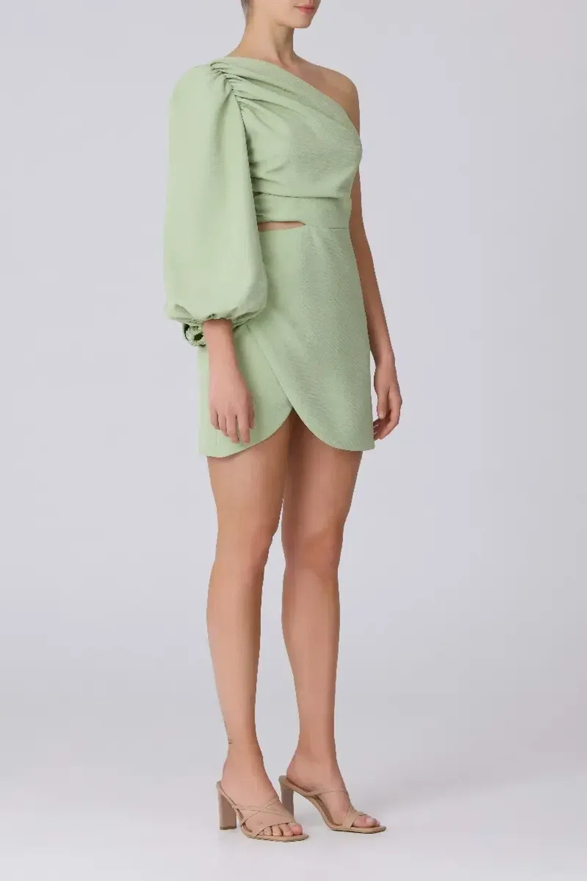 Keepsake the Label Tryst Mini Dress in Apple Green Size 12 - Image 4