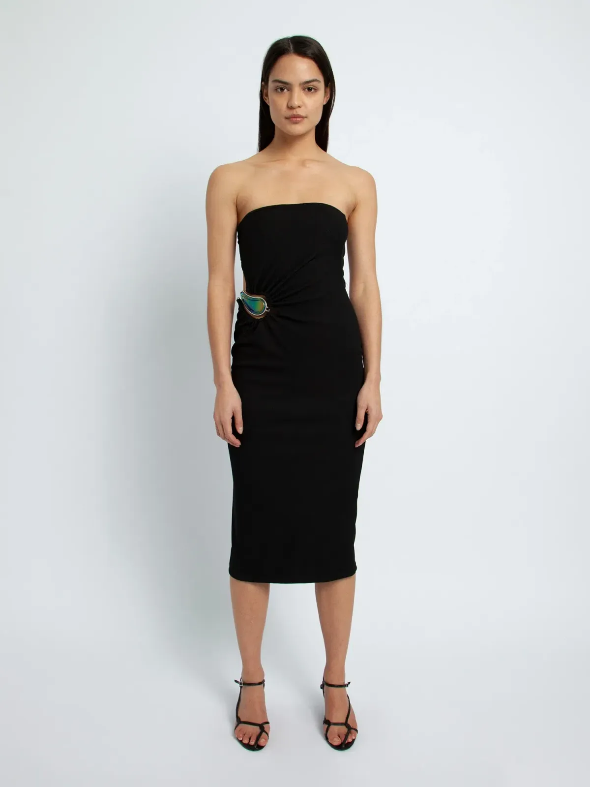 Christopher Esber Strapless Moonstone Dress Black Size 8 - Image 1