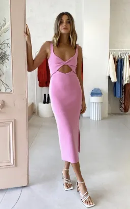 Bec & Bridge Joelle Midi Dress Pink Size 10 for rent on The Volte - image 3
