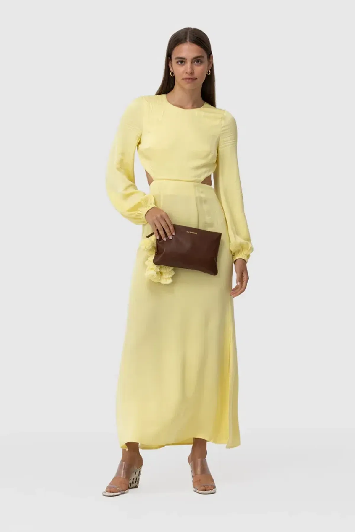 The Wolf Gang Marrakesh Cut Out Dress Lemon Size 6 - Image 1
