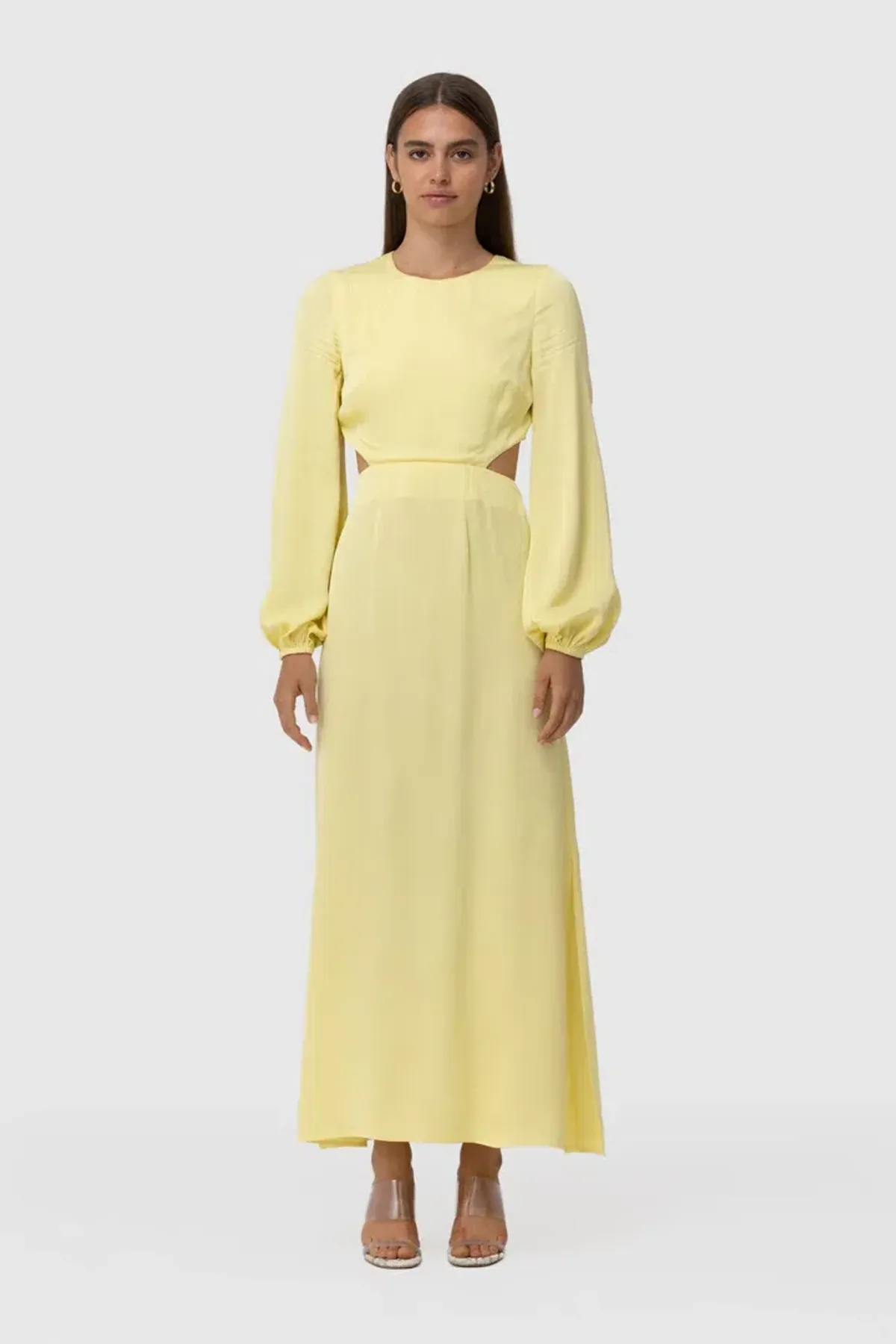 The Wolf Gang Marrakesh Cut Out Dress Lemon Size 6 - Image 2