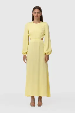 The Wolf Gang Marrakesh Cut Out Dress Lemon Size 6 for rent on The Volte - image 2
