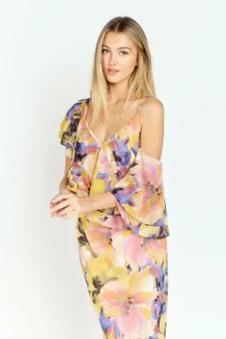 Ruby Marina Gown in Maude Floral Print Size 8 for rent on The Volte - image 5