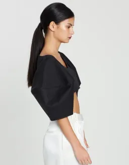 Ellery Neatly Labeled Bubble Crop Top Black Size 8 for rent on The Volte - image 4