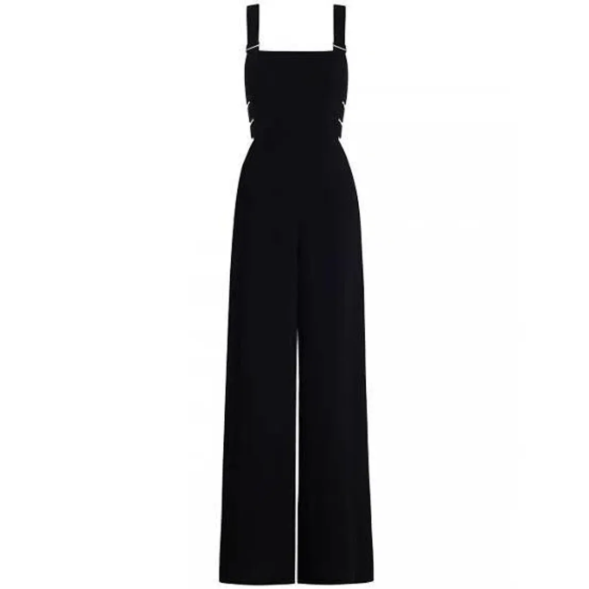 Zimmerman Stretch Crepe Gold Buckle Jumpsuit Navy Size 8 - Image 3